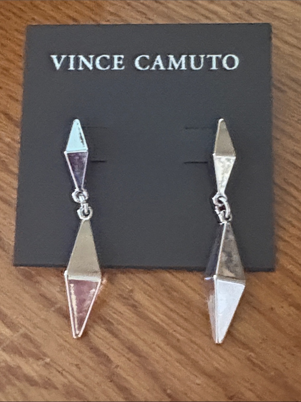 Vince Camuto Post Silver Dangle Drop Earrings/NWT